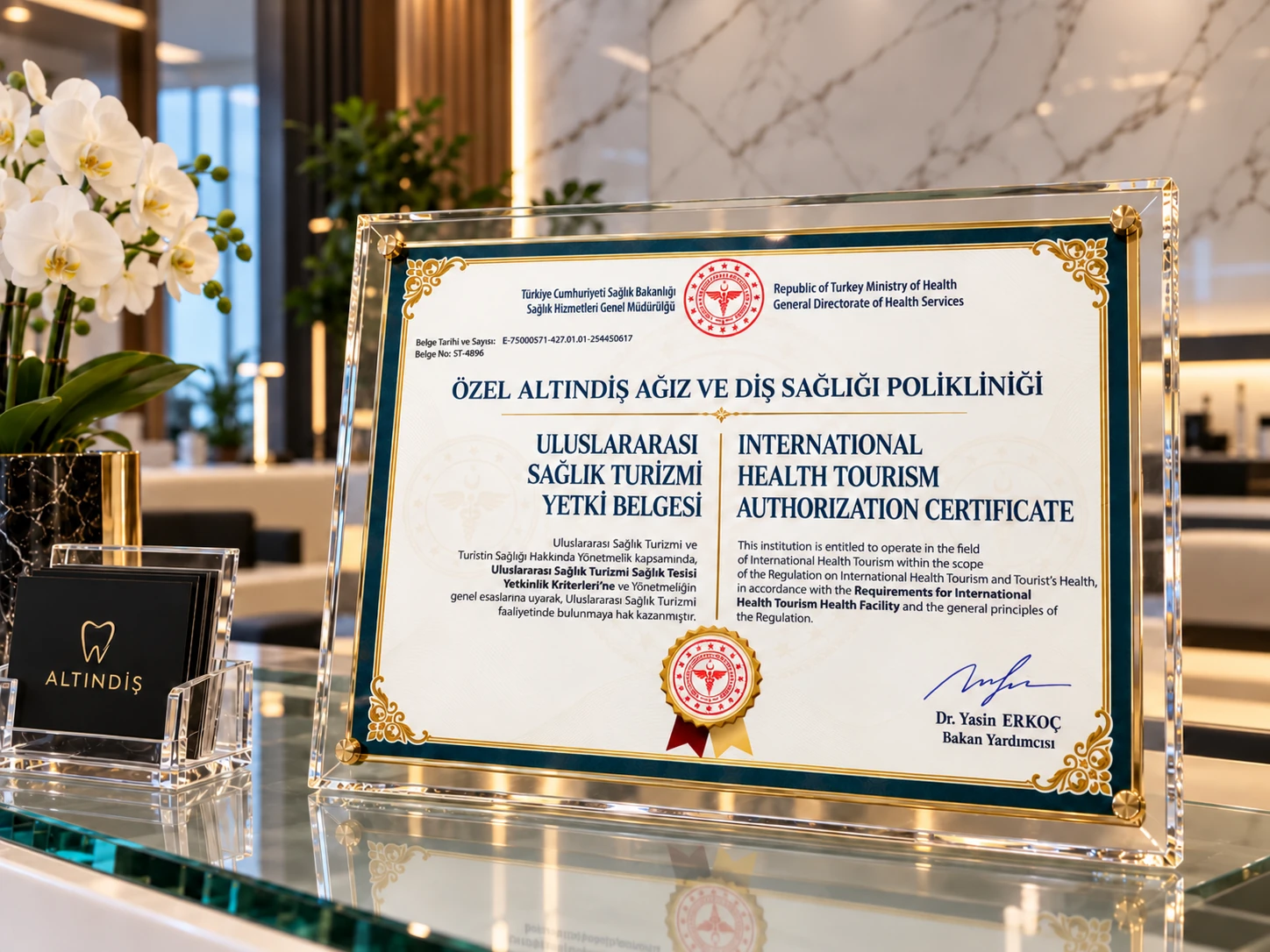 International Health Tourism Authorization Certificate - Altındiş